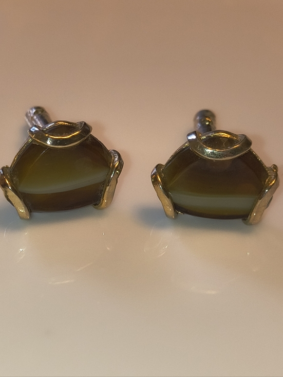 Other - Vintage MCM Agate Cufflinks